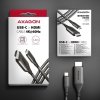 AXAGON Adapter RVC-HI2MC USB-C -> HDMI 2.0 4K/60Hz Aluminum, 1.8m kabel